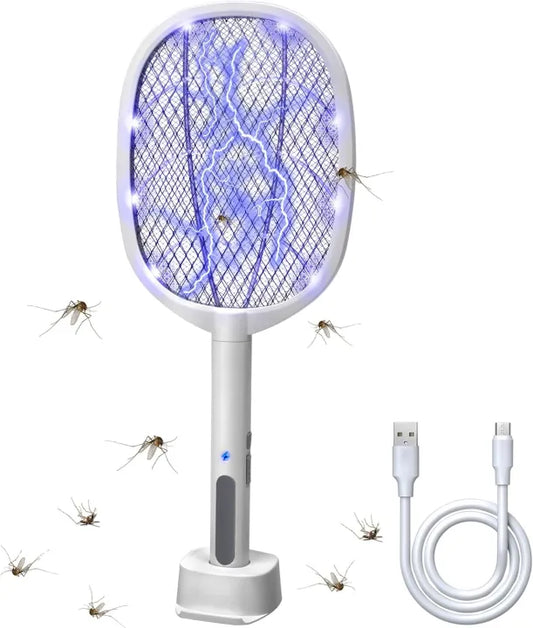2 in 1 Electric Mosquito Racket With UV Light | USB Rechargable