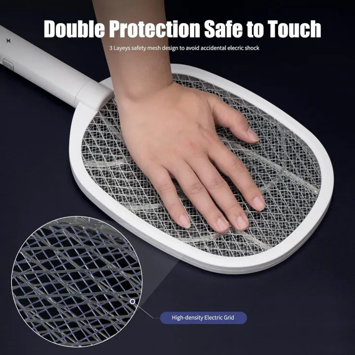 2 in 1 Electric Mosquito Racket With UV Light | USB Rechargable