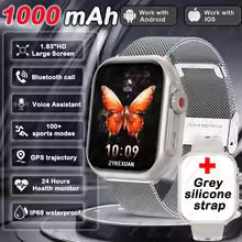 2025 New For Xiaomi Smart Watch Men Women 1.85-Inch HD AMOLED Full Touch Screen IP68 Waterproof Bluetooth Call SmartWatch Man